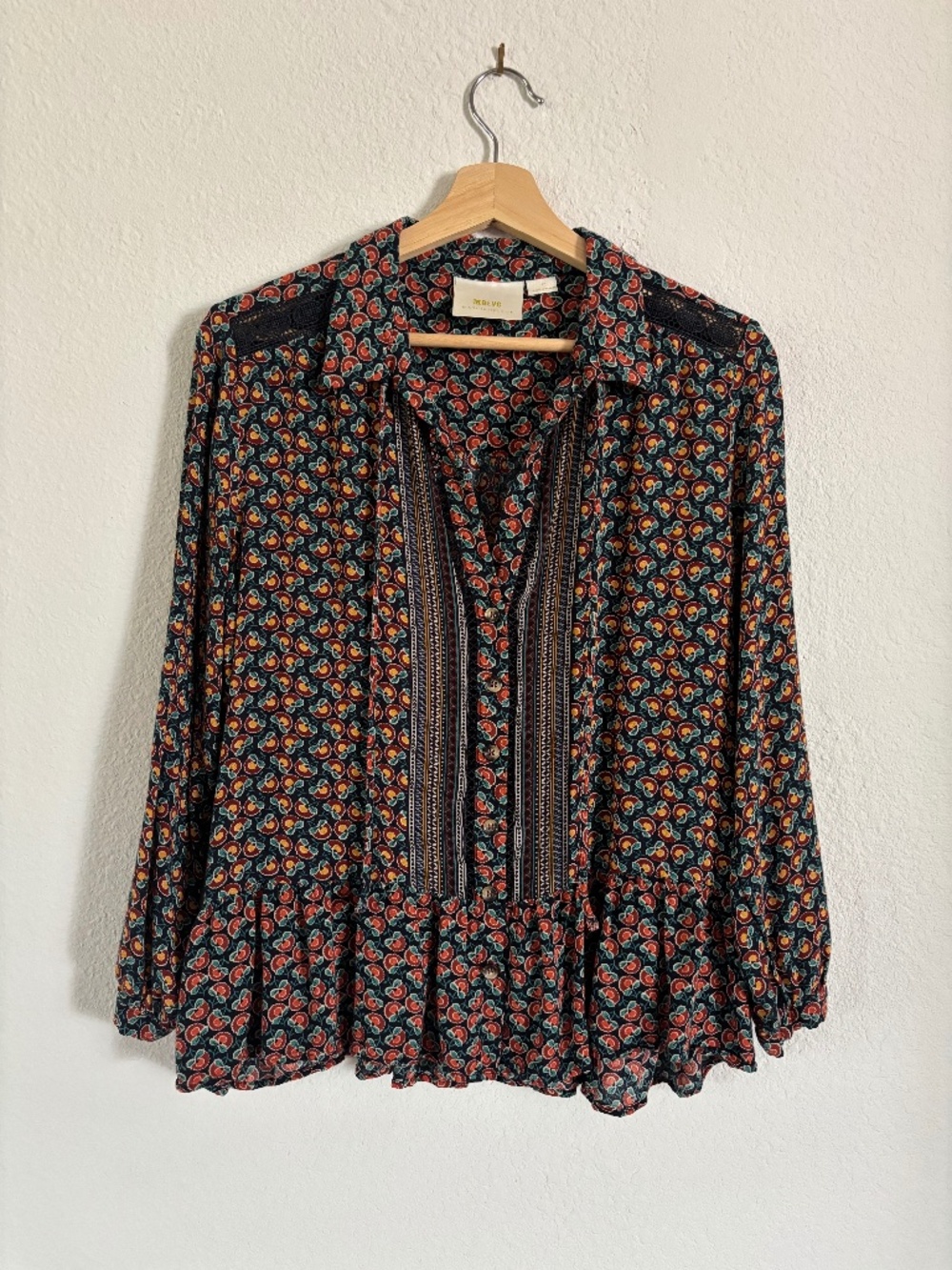 MAEVE floral patchwork blouse